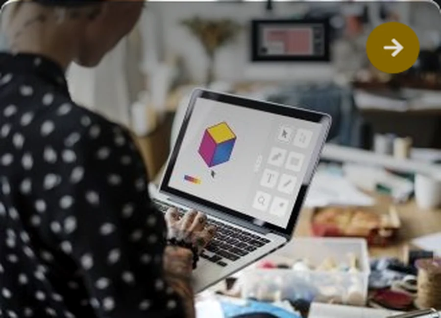 Designer working on a digital business system