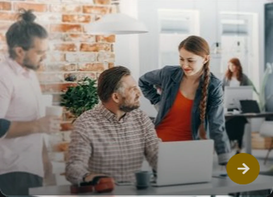 Business team collaborating in an office